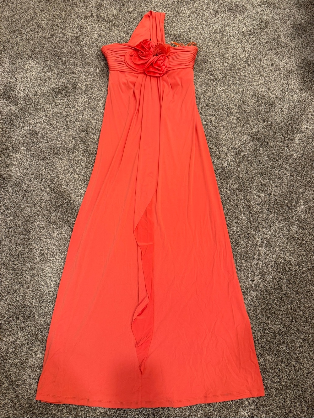 Max and Cleo One Shoulder Maxi Dress Size 8 Loulou Coral Floral NWT $178
